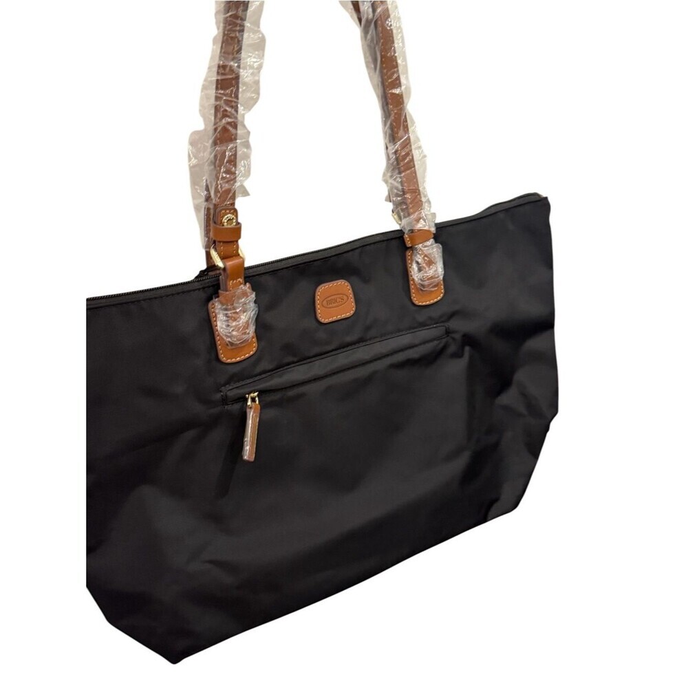 Bric's ❤️✈️X-Bag Large Sportina Shopper Navy Tote with Tan Leather Handles bag - Picture 7 of 16